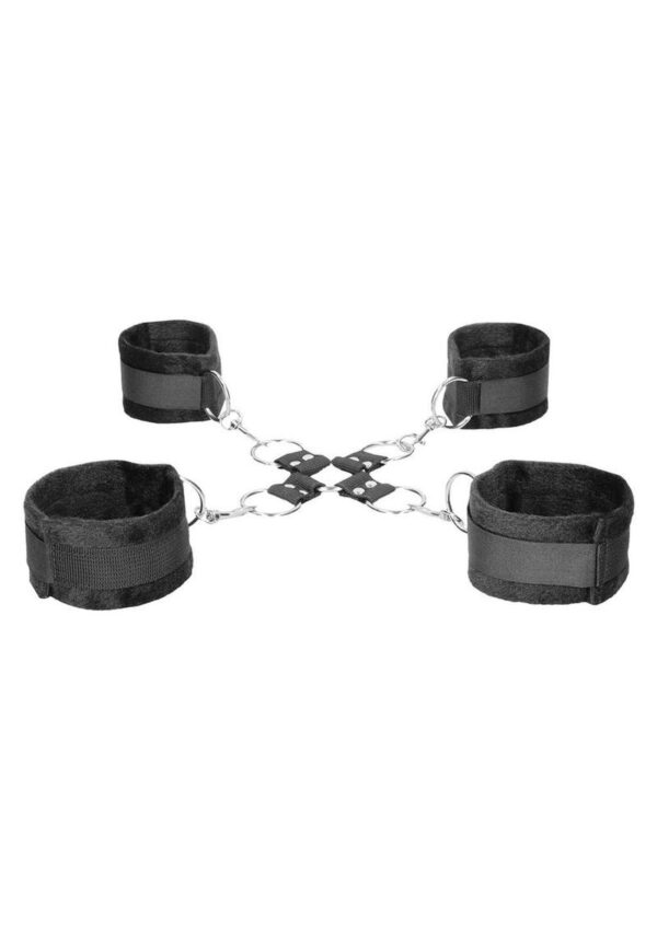 Ouch! Velcro Hogtie with Hand and Ankle Cuffs - Black - Image 2