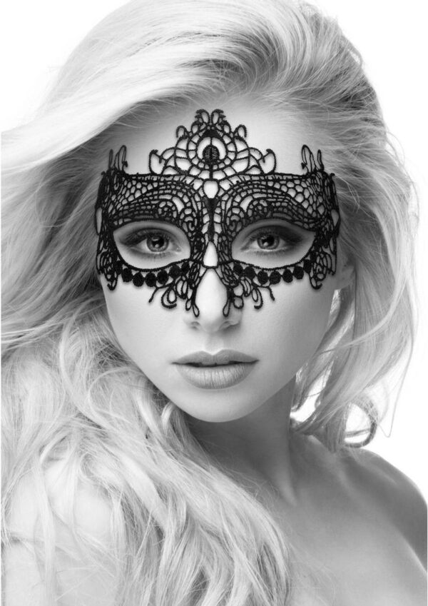 Ouch! Lace Eye-Mask Queen - Black - Image 3