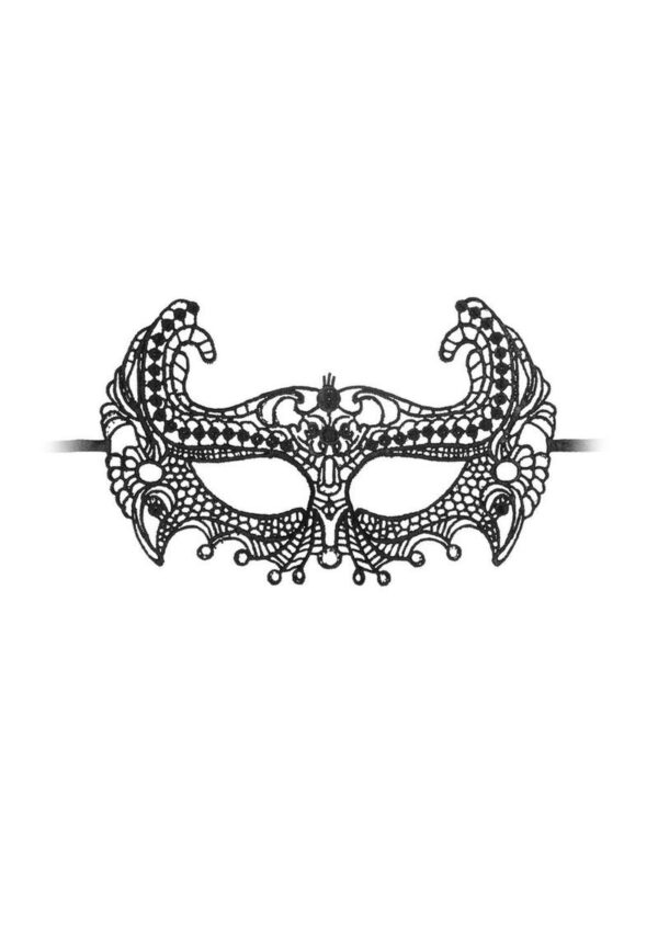 Ouch! Lace Eye-Mask Empress - Black - Image 2