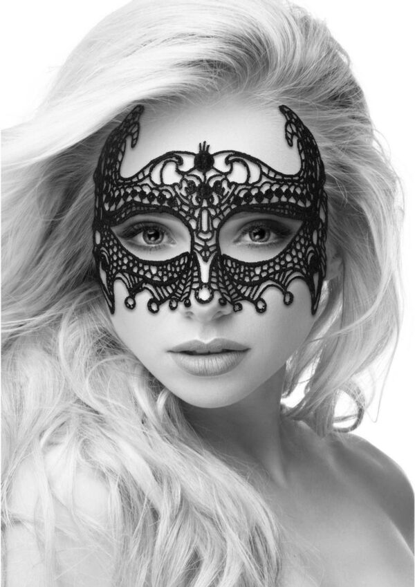 Ouch! Lace Eye-Mask Empress - Black - Image 3