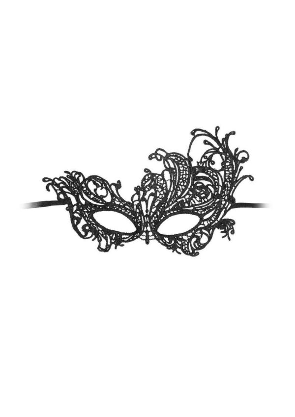 Ouch! Lace Eye-Mask Royal - Black - Image 2