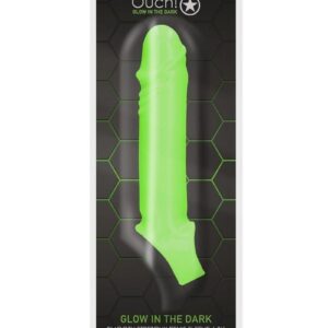 Ouch! Smooth Strechy Penis Sleeve Glow in the Dark - Green