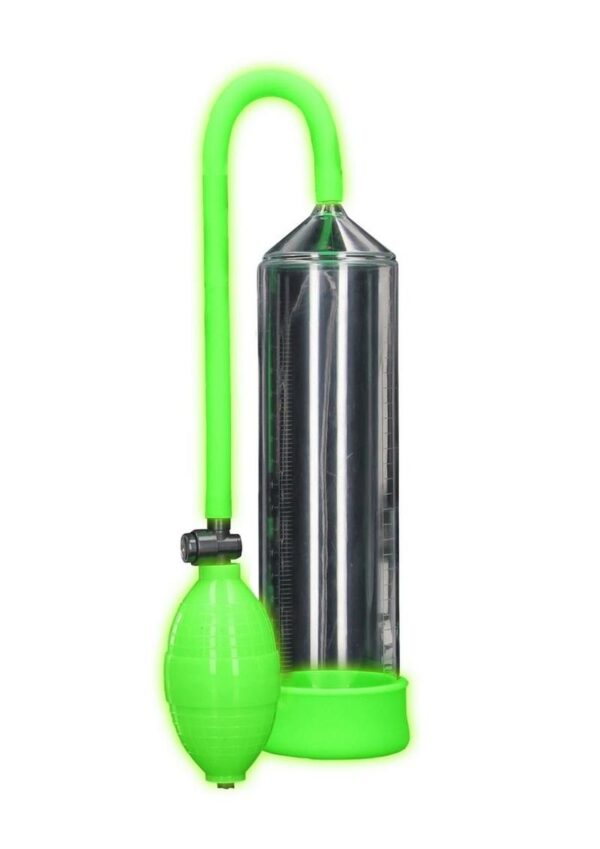 Ouch! Classic Penis Pump Glow in the Dark - Green - Image 2