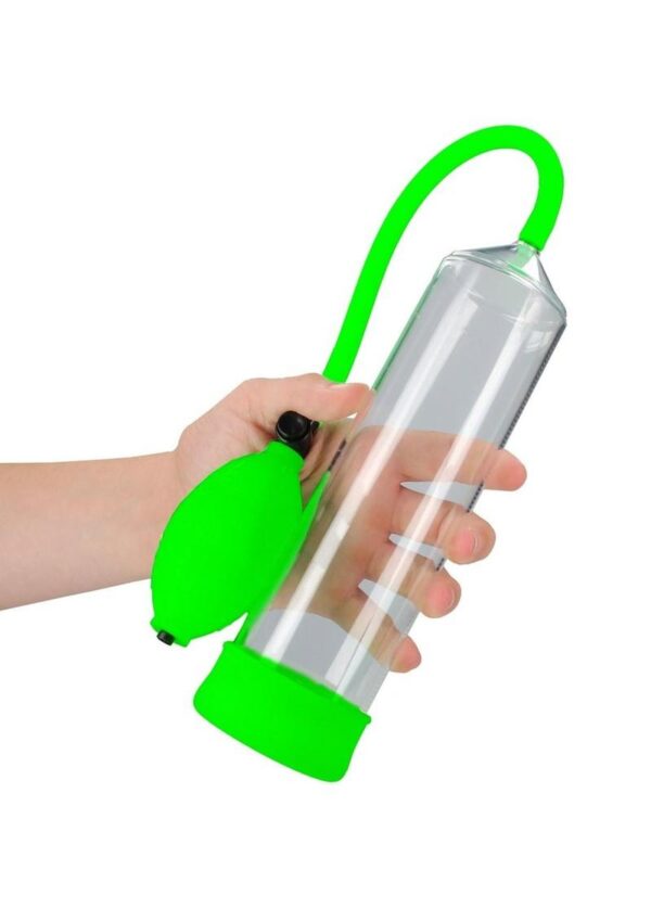 Ouch! Classic Penis Pump Glow in the Dark - Green - Image 3