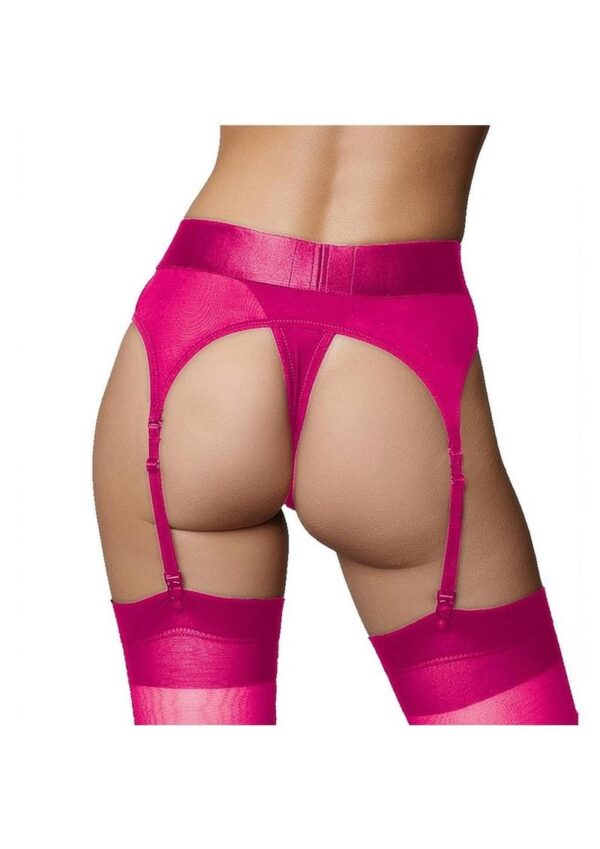 Ouch! Vibrating Strap-On Thong with Rechargeable Bullet - XS/SM - Pink - Image 3