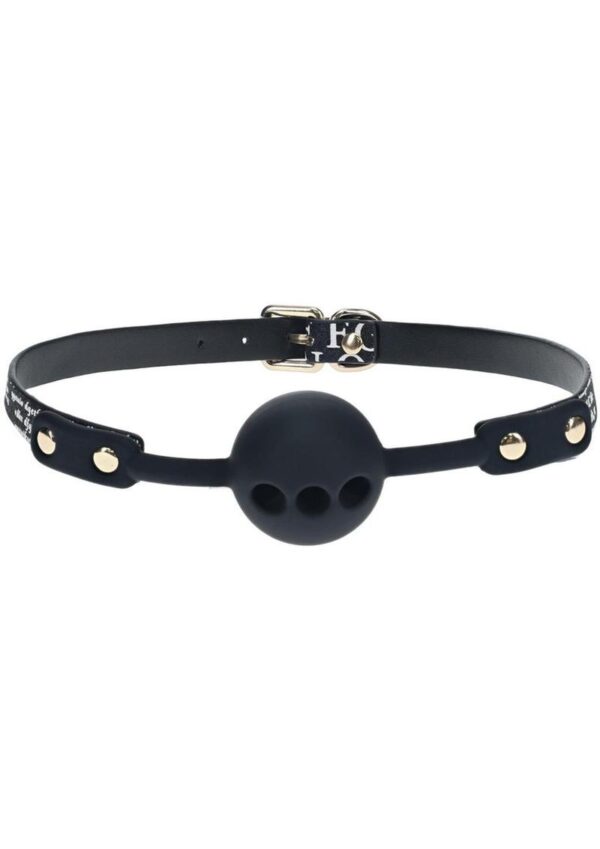 Ouch! NY Collection Silicone Ball Gag - Black - Image 2