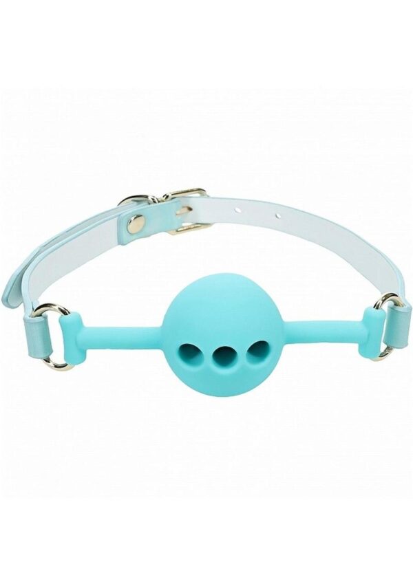 Ouch! Paris Collection Silicone Ball Gag - Blue - Image 2