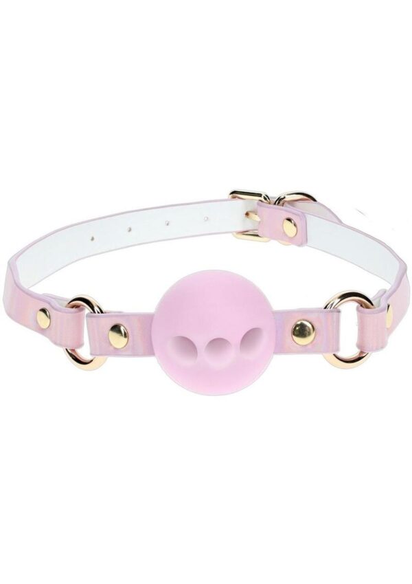 Ouch! Paris Collection Silicone Ball Gag - Pink - Image 2