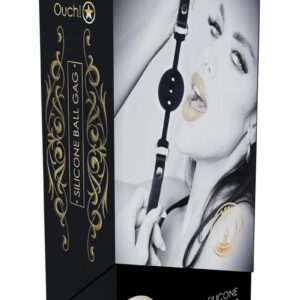 Ouch! London Collection Silicone Ball Gag - Black