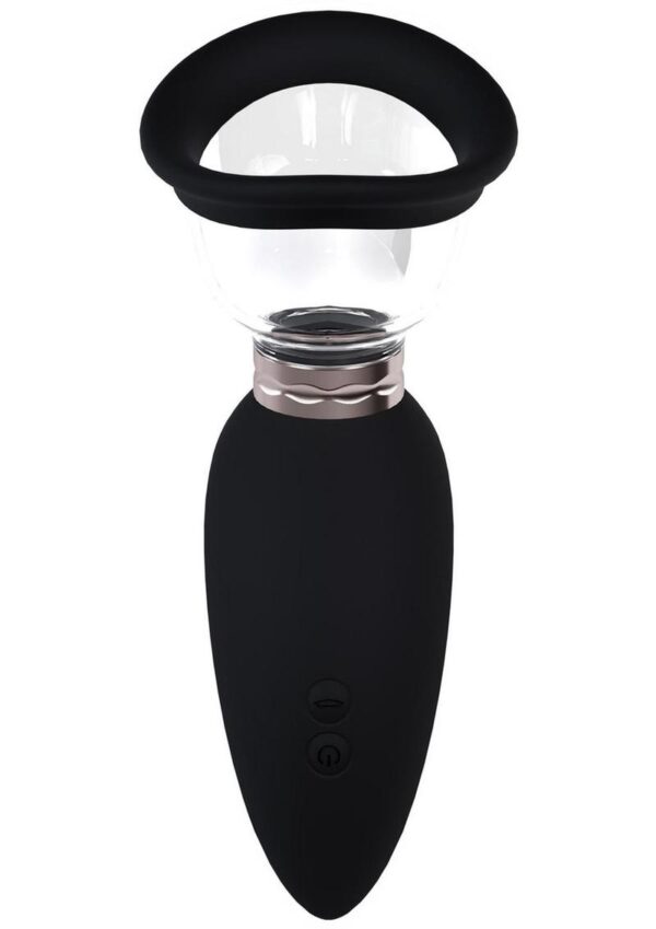 Pumped Arousing Automatic 5 Speed Silicone Rechargeable Vulva Clitoral Nipple and Breast Pump - Black - Image 3