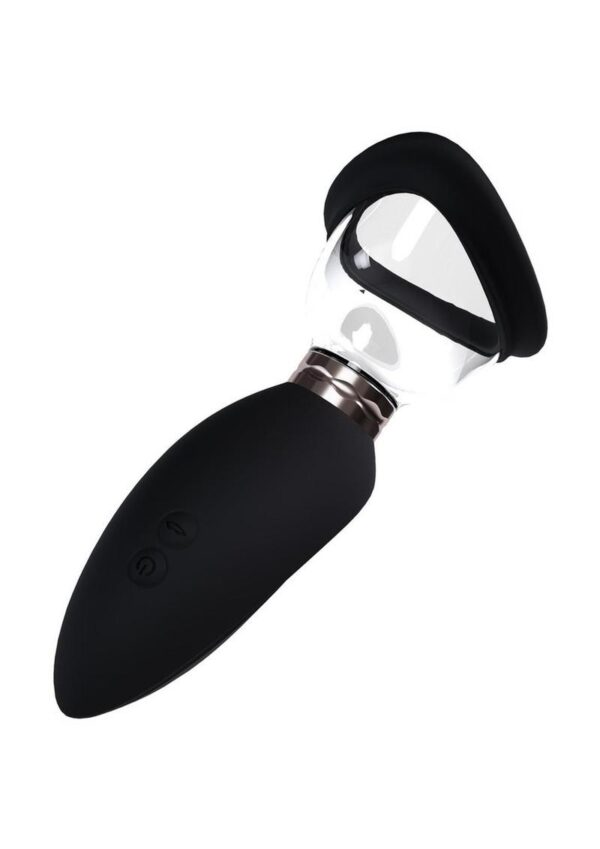 Pumped Arousing Automatic 5 Speed Silicone Rechargeable Vulva Clitoral Nipple and Breast Pump - Black - Image 4