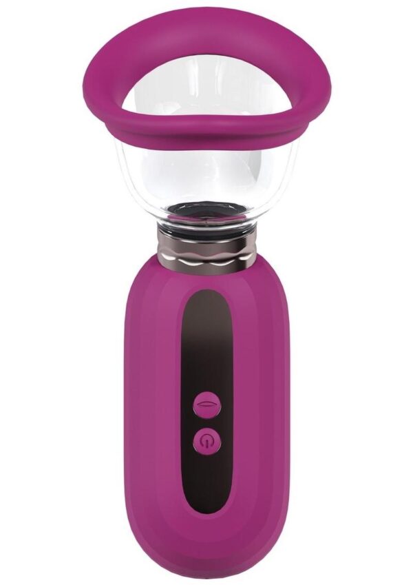 Pumped Dazzling Automatic 5 Speed Silicone Rechargeable Vulva Clitoral Nipple and Breast Pump - Pink - Image 3