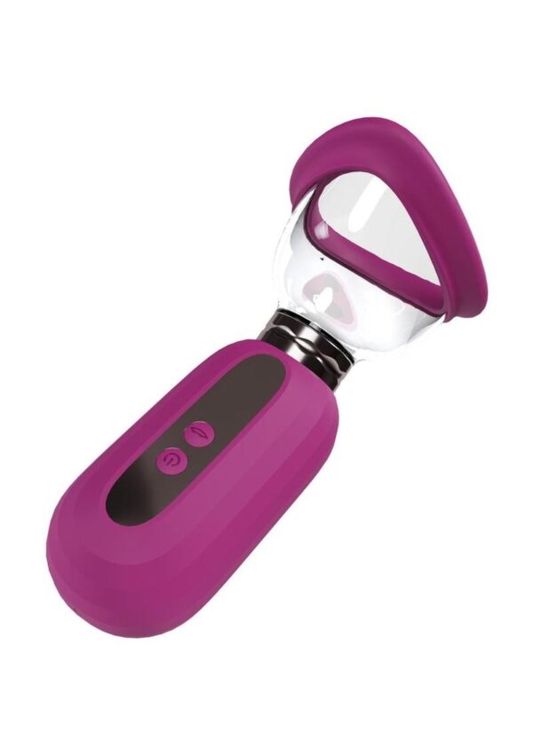 Pumped Dazzling Automatic 5 Speed Silicone Rechargeable Vulva Clitoral Nipple and Breast Pump - Pink - Image 4