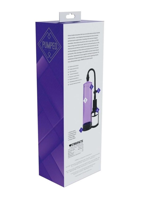 Pumped Basic Pump 2 Water Resistant Silicone Penis Pump - Purple - Image 3