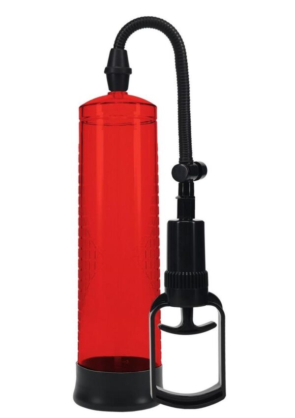 Pumped Basic Pump 2 Water Resistant Silicone Penis Pump - Red - Image 2