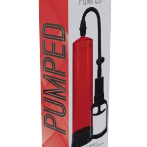 Pumped Basic Pump 2 Water Resistant Silicone Penis Pump - Red