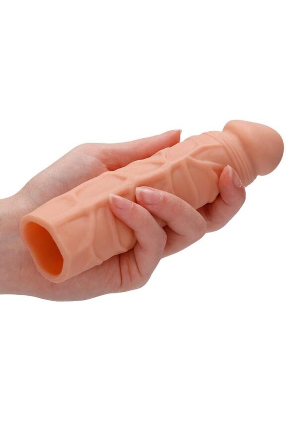 RealRock Skin Penis Extender 7in - Vanilla - Image 4