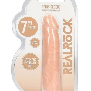 RealRock Skin Penis Extender 7in - Vanilla