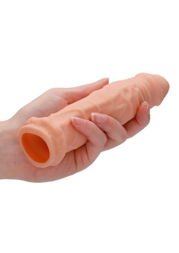 RealRock Skin Penis Extender 6in - Vanilla - Image 4
