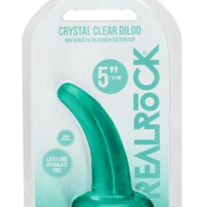 RealRock Crystal Clear Dildo with Suction Cup 5in