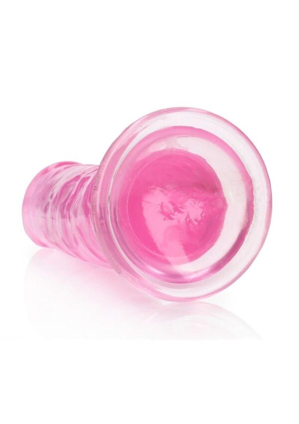 RealRock Crystal Clear Straight No Balls Dildo 11in - Pink - Image 3