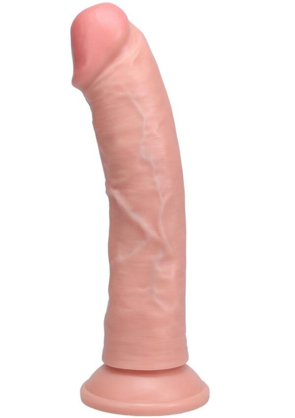 RealRock Vibrating Cock Regular Curved 8in - Vanilla - Image 2