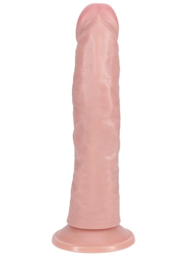 RealRock Vibrating Cock Regular Curved 8in - Vanilla - Image 4