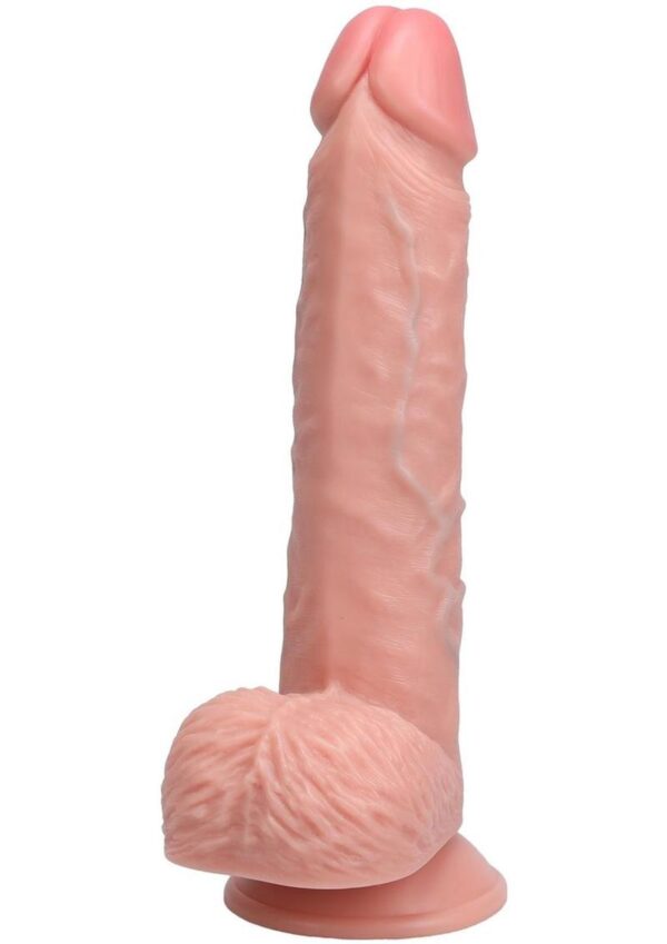 RealRock Vibrating and Thrusting Cock with Balls 8in - Vanilla - Image 4