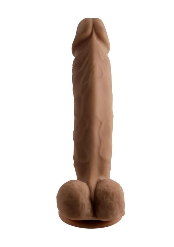 Selopa Natural Feel Dildo 6.5in with Balls - Chocolate - Image 4