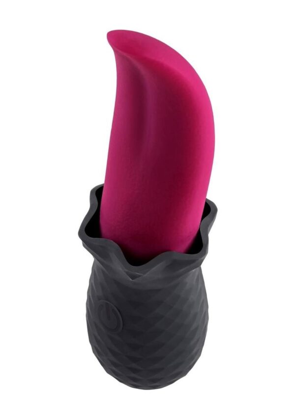 Selopas Tongue Teaser Rechargeable Silicone Clitoral Stimulator - Black - Image 2
