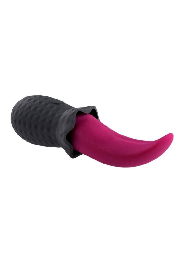 Selopas Tongue Teaser Rechargeable Silicone Clitoral Stimulator - Black - Image 3