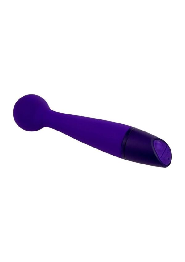Selopa Gumball Rechargable Silicone Vibrating Wand - Purple - Image 3