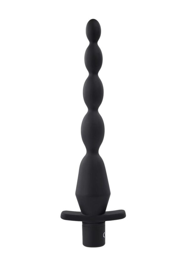 Selopa Vibrating Rechargeable Silicone Butt Beads - Black - Image 2