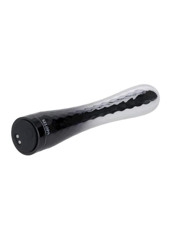 Selopa Silverado Rechargeable Silicone Vibrator - Silver - Image 3