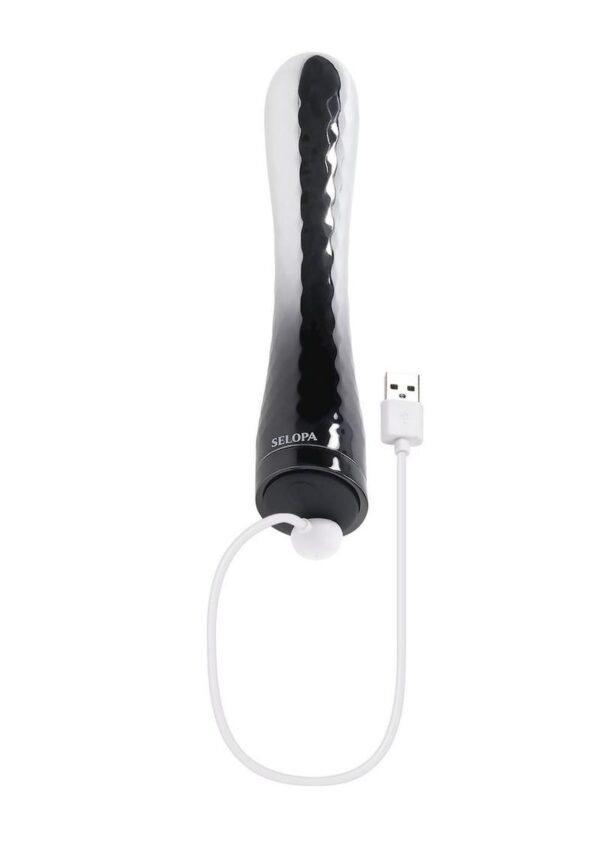 Selopa Silverado Rechargeable Silicone Vibrator - Silver - Image 4