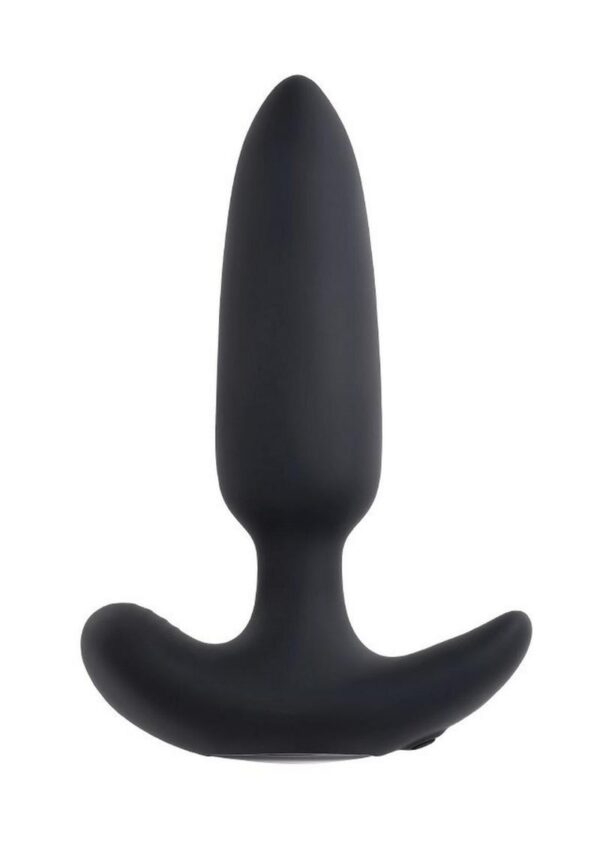 Selopa Black Beauty Rechargeable Silicone Vibrating Anal Plug with Remote Control - Black - Image 2