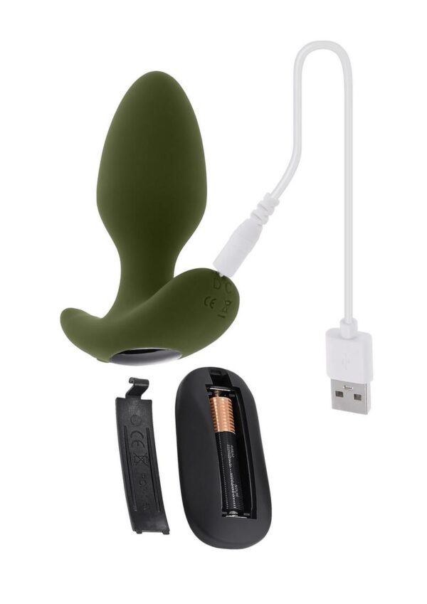 Selopa The Colonel Rechargeable Silicone Anal Plug - Green - Image 4