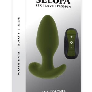 Selopa The Colonel Rechargeable Silicone Anal Plug - Green