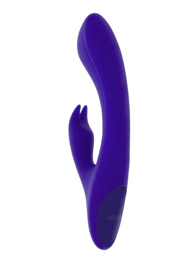 Selopa Poseable Bunny Rechargeable Silicone Rabbit Vibrator - Purple - Image 2
