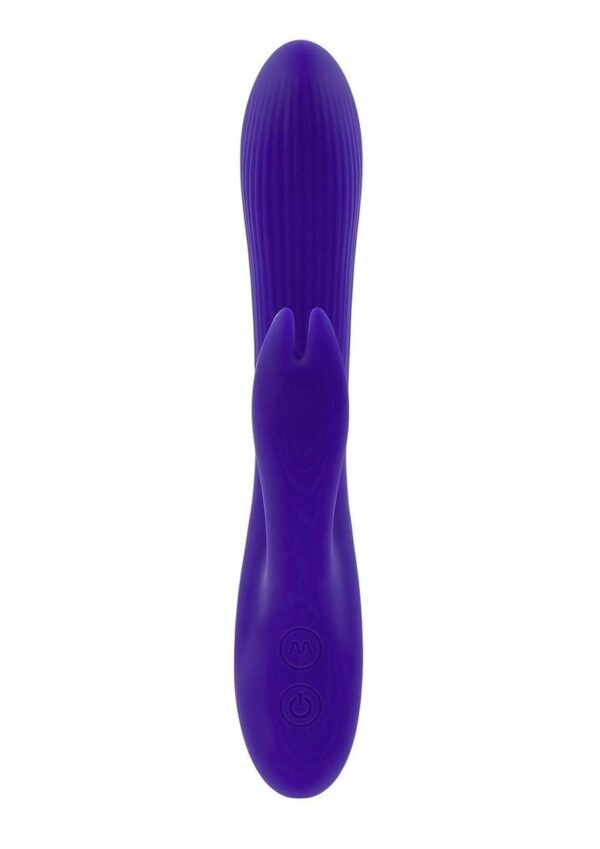 Selopa Poseable Bunny Rechargeable Silicone Rabbit Vibrator - Purple - Image 3
