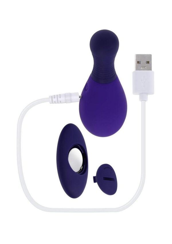 Selopa Egg on Me Rechargeable Silicone Egg Vibrator with Remote Control - Purple - Image 4