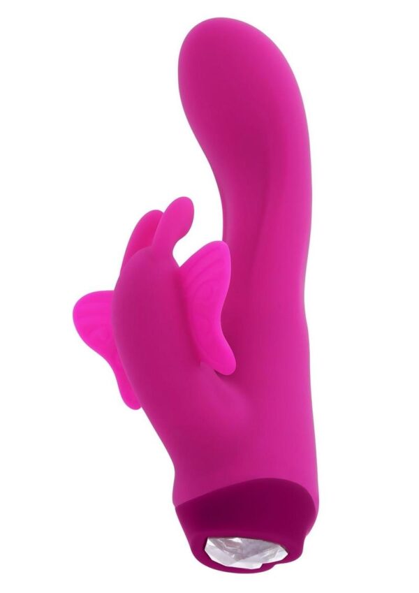 Selopa Butterfly Love Rechargeable Silicone Rabbit Vibrator - Pink - Image 2