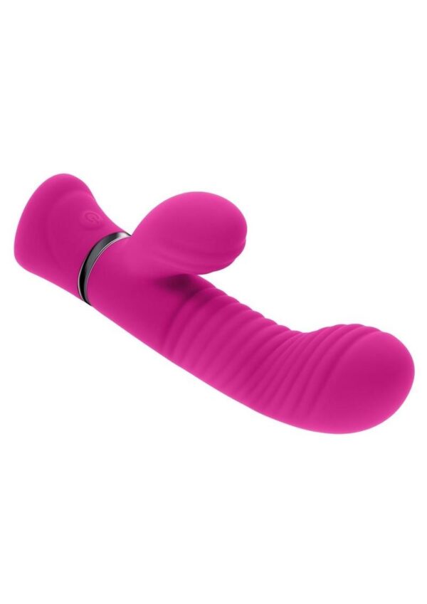 Selopa Next Wave Rechargeable Silicone Rabbit Vibrator - Pink - Image 3