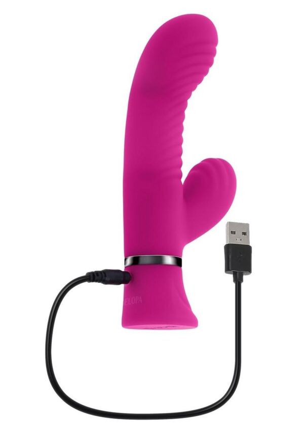 Selopa Next Wave Rechargeable Silicone Rabbit Vibrator - Pink - Image 4