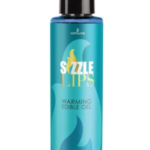 Sizzle Lips Warming Edible Massage Oil Blueberry Ice Pop 4.2oz