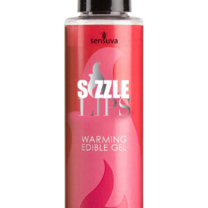 Sizzle Lips Warming Edible Massage Oil Strawberry 4.2oz