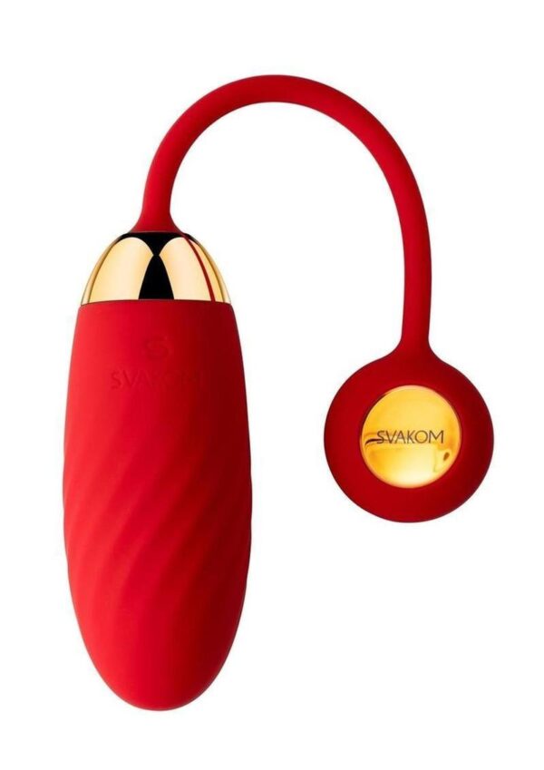 Svakom Ella Neo Silicone Interactive Bullet Vibrator - Red/Gold - Image 2