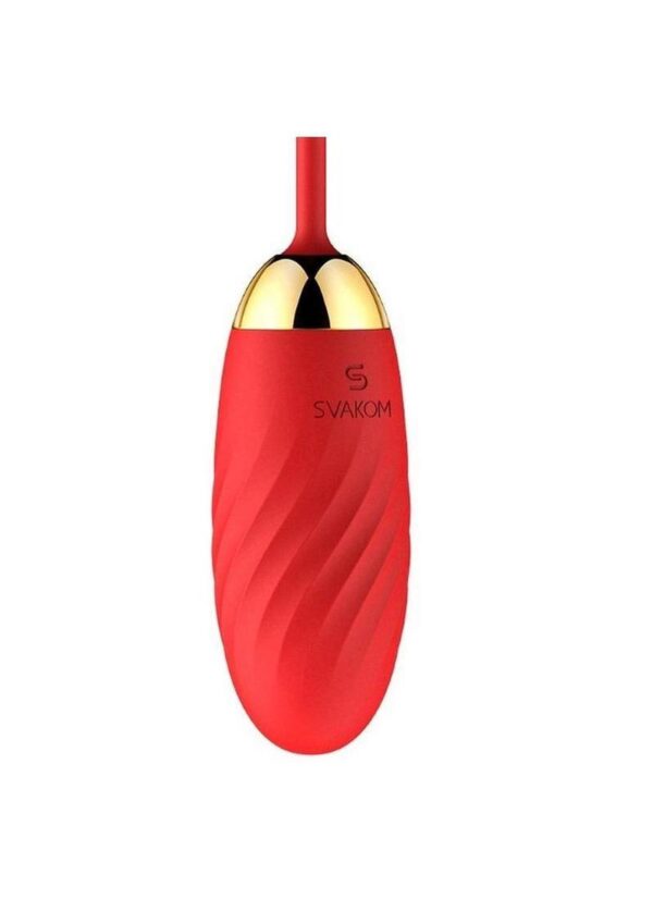 Svakom Ella Neo Silicone Interactive Bullet Vibrator - Red/Gold - Image 3