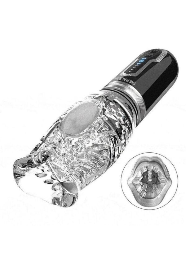 The Male Rose 3 Rechargeable Thrusting Rotating Masturbator - Black/Clear - Image 2
