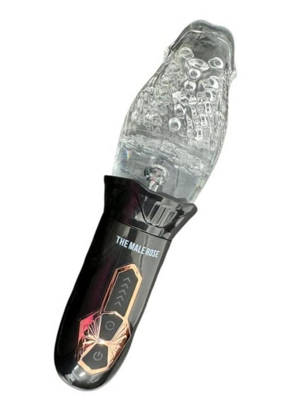 The Male Rose Gawk Gawk 3000 Rechargeable Rotating Masturbator - Black/Clear - Image 3